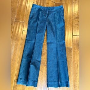 Kenneth Cole High Waisted Wide Leg Trouser Jeans Dark Wash Size 10P